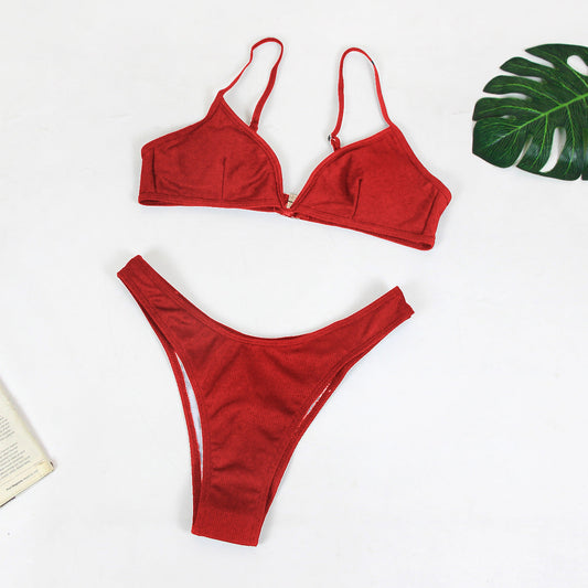 Brazilian Bikini Push Up Swimsuit Solid Beachwear Bathing Suit Thong Swimwear Bikini Set The Clothing Company Sydney