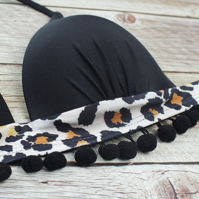 2 Piece Leopard Print Swimsuit Underwire Bikini Summer Suits Low Waist Biquini Micro Bikini Set Swimwear Bathers The Clothing Company Sydney