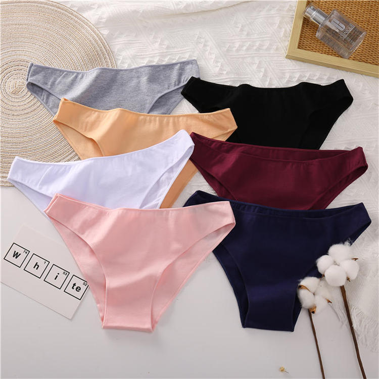 Cotton Mix Women's Panties Comfortable Underwear Low Waist Solid Color Briefs Plus Size Panty Lingerie The Clothing Company Sydney