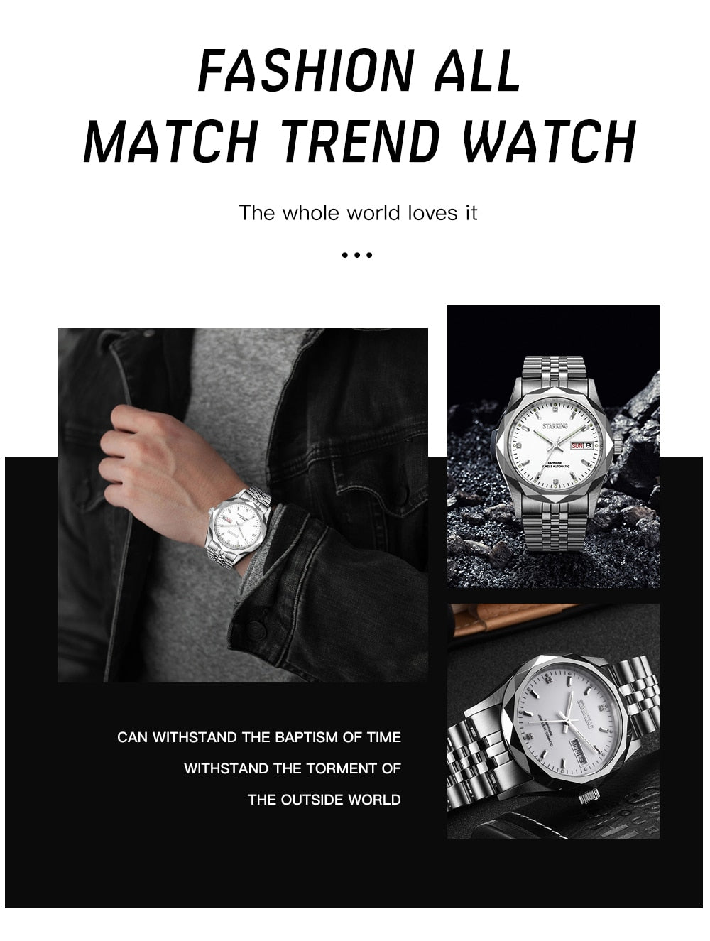 Men's Automatic Mechanical MIYOTA Movt Stainless Steel Business Calendar Week Display Water Resistant Watch The Clothing Company Sydney