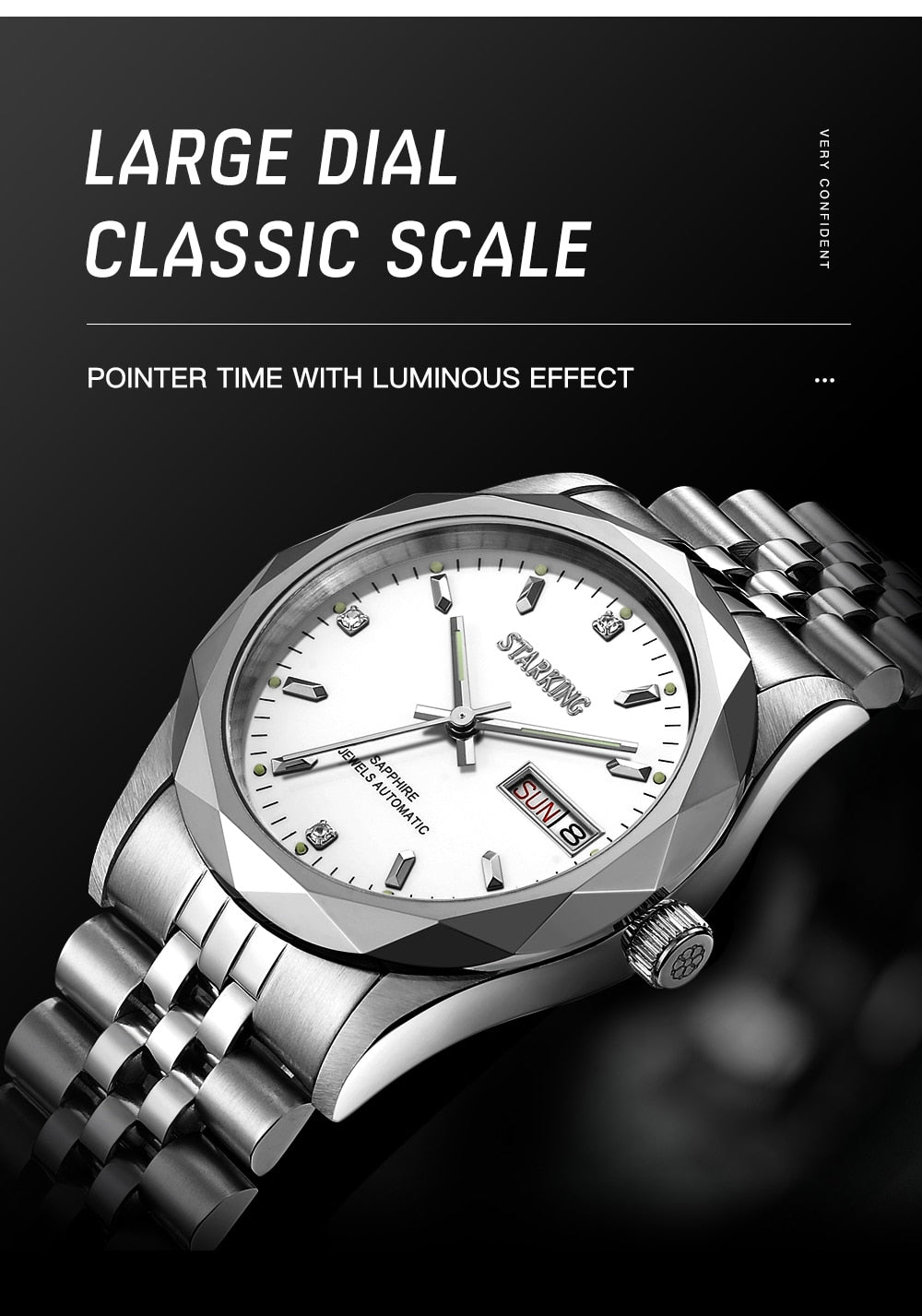 Men's Automatic Mechanical MIYOTA Movt Stainless Steel Business Calendar Week Display Water Resistant Watch The Clothing Company Sydney