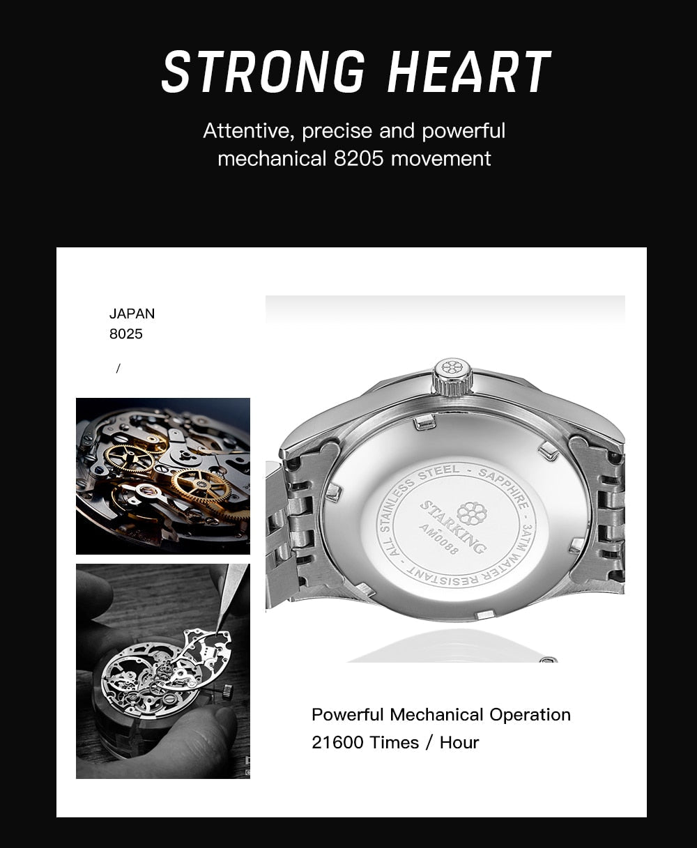 Men's Automatic Mechanical MIYOTA Movt Stainless Steel Business Calendar Week Display Water Resistant Watch The Clothing Company Sydney