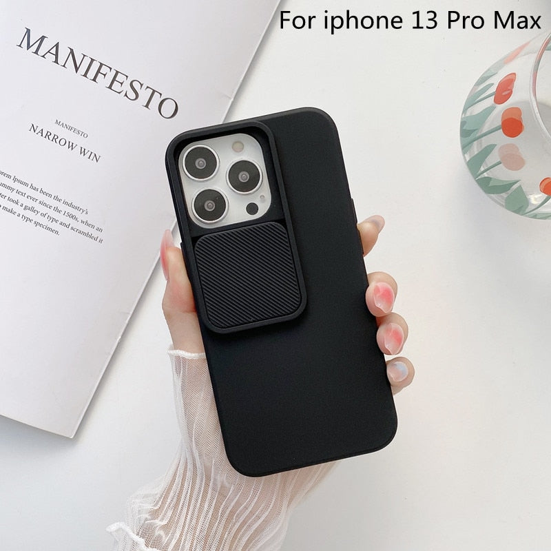 Camera Lens Protection Liquid Silicone Case on For iPhone 11 12 Pro Max 8 7 6 6s Plus Xr Xs Max X 13 12 Lens push and Pull Cover The Clothing Company Sydney