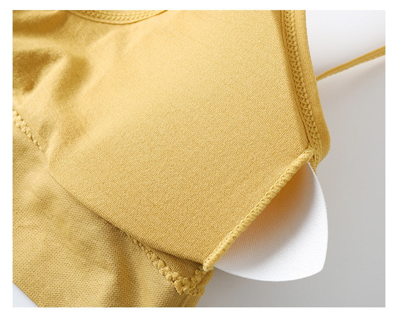 2 Piece Cotton Mix Underwear Short Ribbed Brassiere Thong Low Waist Panties Women Seamless Bra Lingerie Set The Clothing Company Sydney