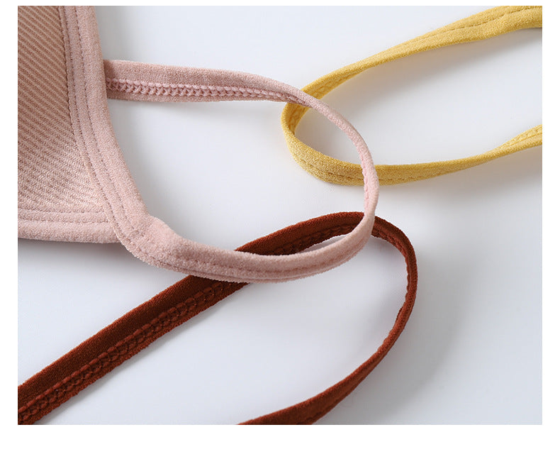 2 Piece Cotton Mix Underwear Short Ribbed Brassiere Thong Low Waist Panties Women Seamless Bra Lingerie Set The Clothing Company Sydney