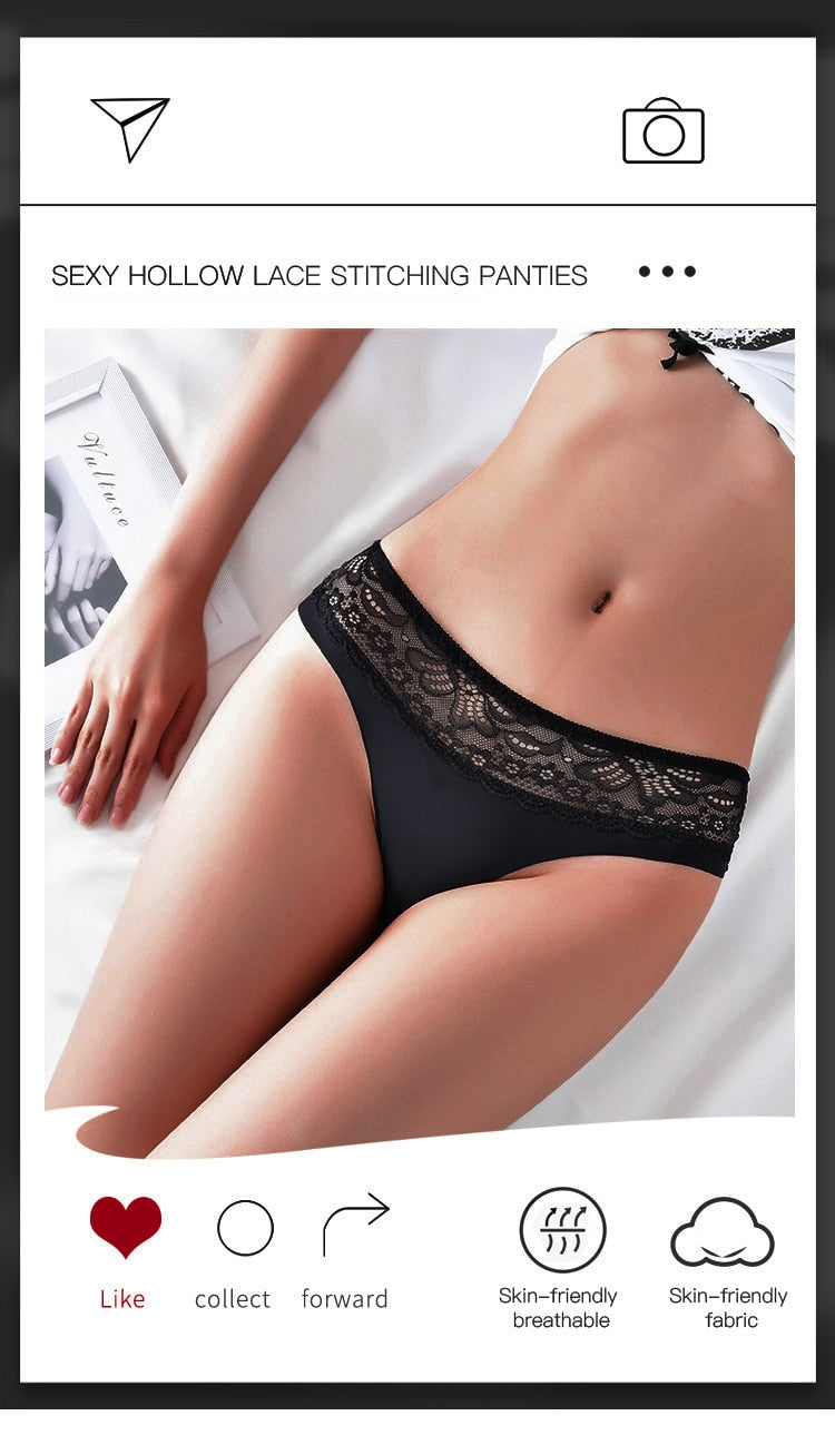 3 Pack Lace Underwear Panties Set Intimate Lingerie Cotton Briefs Transparent Undies The Clothing Company Sydney