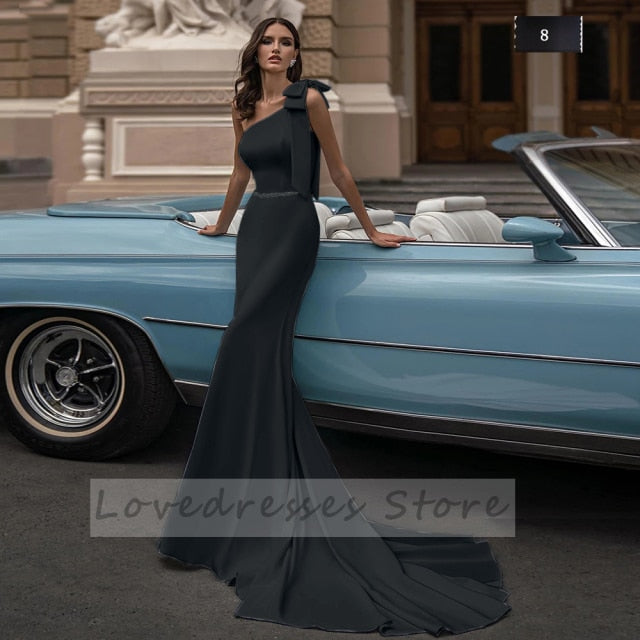 Elegant Sleeveless Mermaid Wedding Dresses Sweep Train Bows Sashes Square Collar Covered Button Bridal Gowns The Clothing Company Sydney