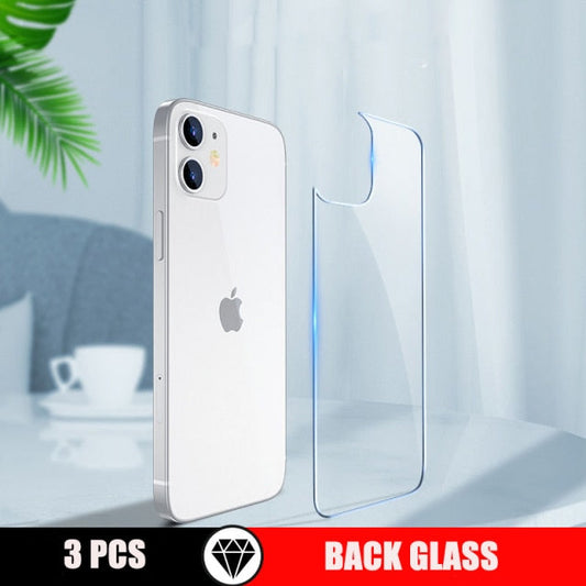 3In1 Front+Back+Lens Full Cover Protective Tempered Glass iPhone 13 12 11 Pro Max 13 Mini HD Clear Screen Protector Film The Clothing Company Sydney