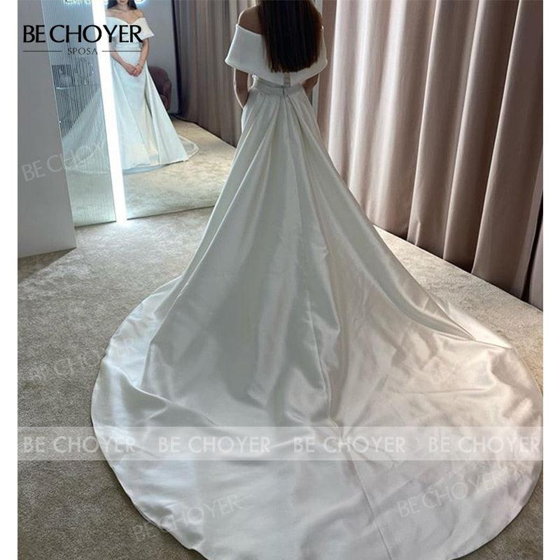 2 In 1 Detachable Train Sweetheart Satin Mermaid Princess Bridal Gown Wedding Dress The Clothing Company Sydney