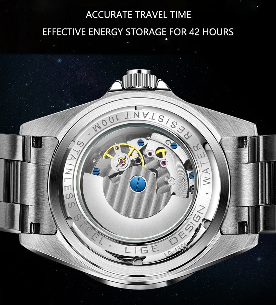 Designer Men's GMT Automatic Mechanical Ceramic Bezel 316L Stainless Steel 100ATM Clock Sapphire Glass Watch The Clothing Company Sydney