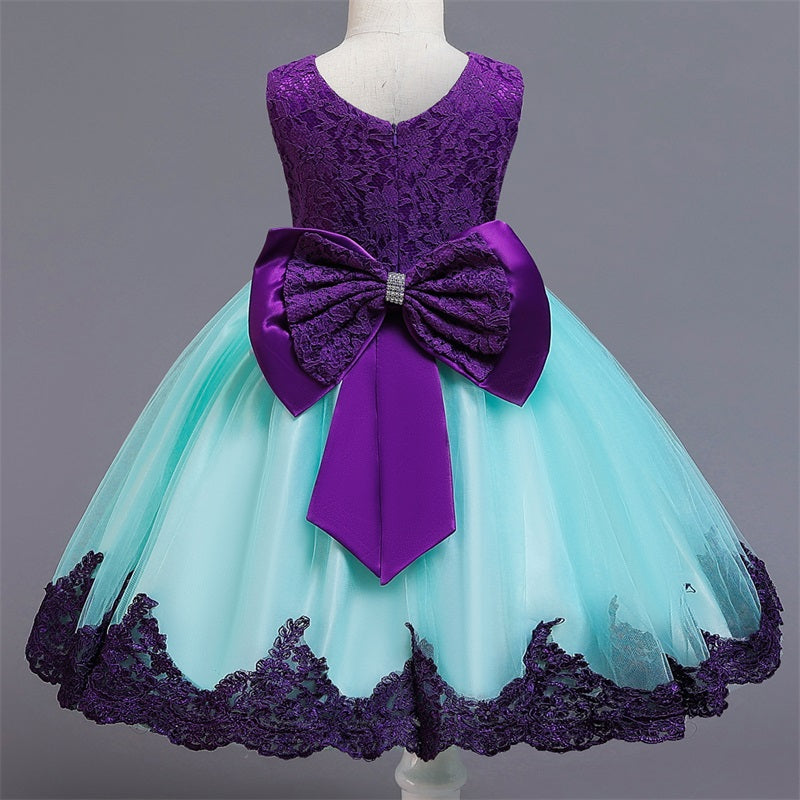 Girls Kids Summer Sleeveless Wedding Sequin Bow Children Lace Smash Tutu Princess Dress The Clothing Company Sydney