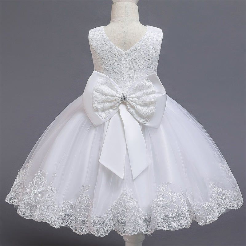 Girls Kids Summer Sleeveless Wedding Sequin Bow Children Lace Smash Tutu Princess Dress The Clothing Company Sydney