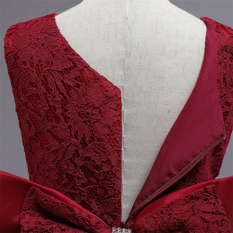 Girls Kids Summer Sleeveless Wedding Sequin Bow Children Lace Smash Tutu Princess Dress The Clothing Company Sydney