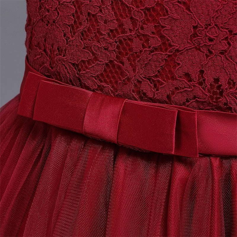 Girls Kids Summer Sleeveless Wedding Sequin Bow Children Lace Smash Tutu Princess Dress The Clothing Company Sydney