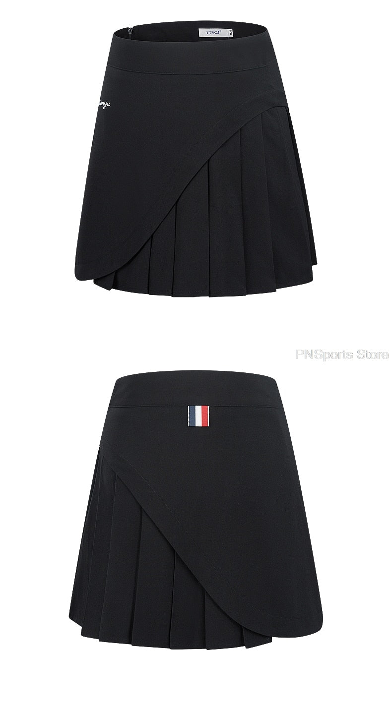 Golf Clothes Ladies Skirt Set Women Sleeveless Slim Top Shirts Pleated Skirts Tennis Badminton Dry Fit Skirt The Clothing Company Sydney