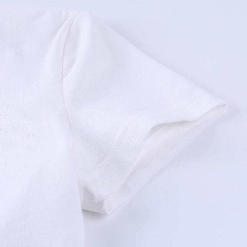 Backless t shirt crop top summer short sleeve lace up criss cross party club streetwear T shirt slim tops The Clothing Company Sydney