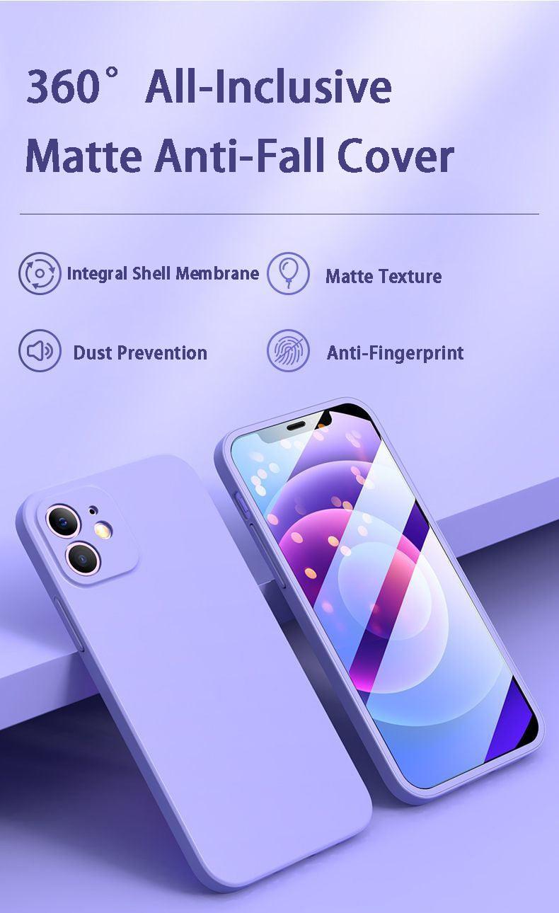 2 Piece 360 Front Tempered Glass+Matte Back PC Case For iPhone 13 12 11 Pro Max X XR XS 7 8Plus SE 2020 Full Protection Shockproof Cover The Clothing Company Sydney