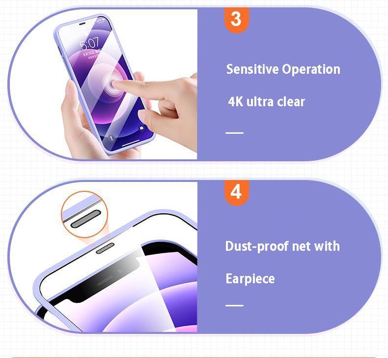 2 Piece 360 Front Tempered Glass+Matte Back PC Case For iPhone 13 12 11 Pro Max X XR XS 7 8Plus SE 2020 Full Protection Shockproof Cover The Clothing Company Sydney