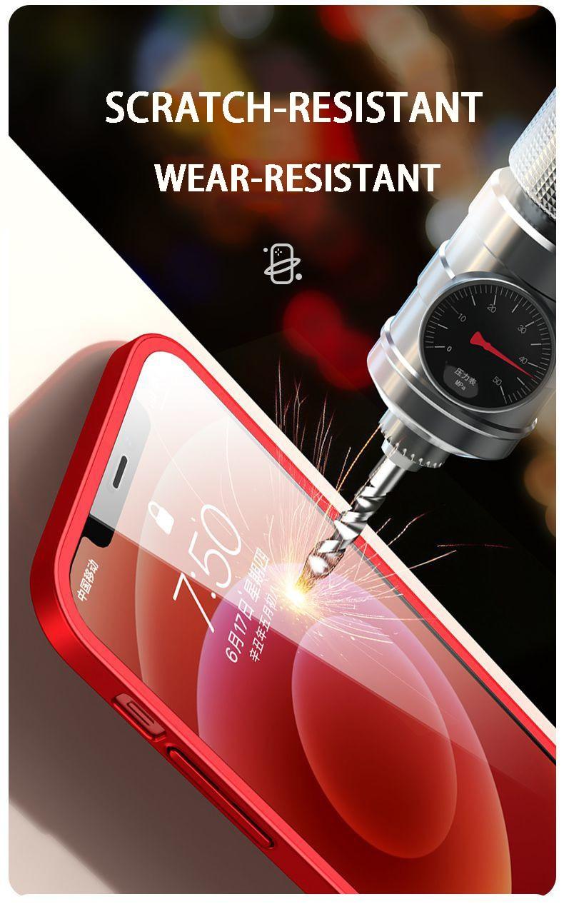 2 Piece 360 Front Tempered Glass+Matte Back PC Case For iPhone 13 12 11 Pro Max X XR XS 7 8Plus SE 2020 Full Protection Shockproof Cover The Clothing Company Sydney