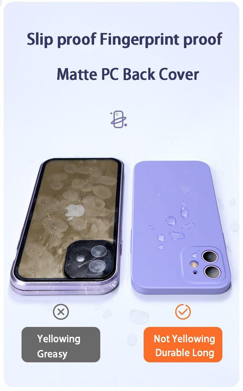 2 Piece 360 Front Tempered Glass+Matte Back PC Case For iPhone 13 12 11 Pro Max X XR XS 7 8Plus SE 2020 Full Protection Shockproof Cover The Clothing Company Sydney