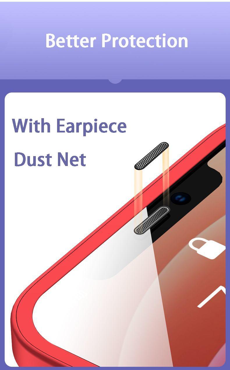 2 Piece 360 Front Tempered Glass+Matte Back PC Case For iPhone 13 12 11 Pro Max X XR XS 7 8Plus SE 2020 Full Protection Shockproof Cover The Clothing Company Sydney