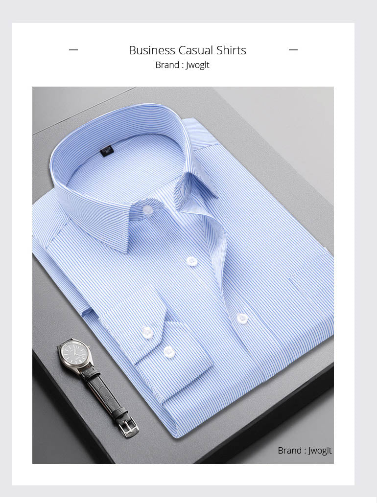 Boutique Men Clothing Business Casual Striped Plaid Regular Fit Men's Dress Shirt The Clothing Company Sydney