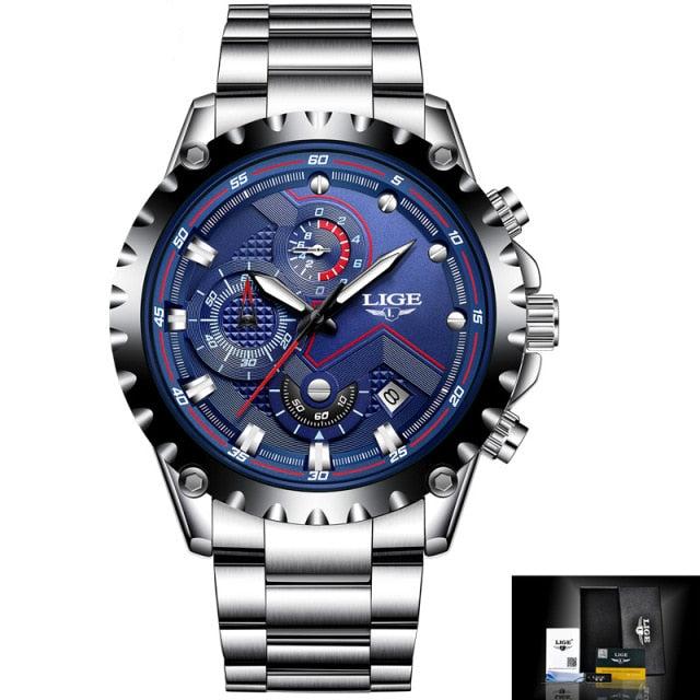 Stainless Steel Hollow Mens Watches Top Brand Sport Waterproof Quartz Watch Men Military Wristwatch The Clothing Company Sydney