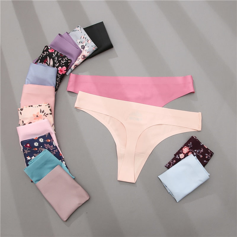 Seamless Panties Printing Floral Thongs Low Rise G-String Breathable Intimate Lingerie Briefs The Clothing Company Sydney
