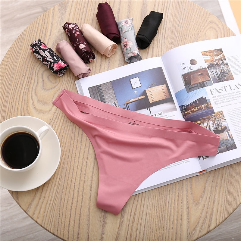 Seamless Panties Printing Floral Thongs Low Rise G-String Breathable Intimate Lingerie Briefs The Clothing Company Sydney