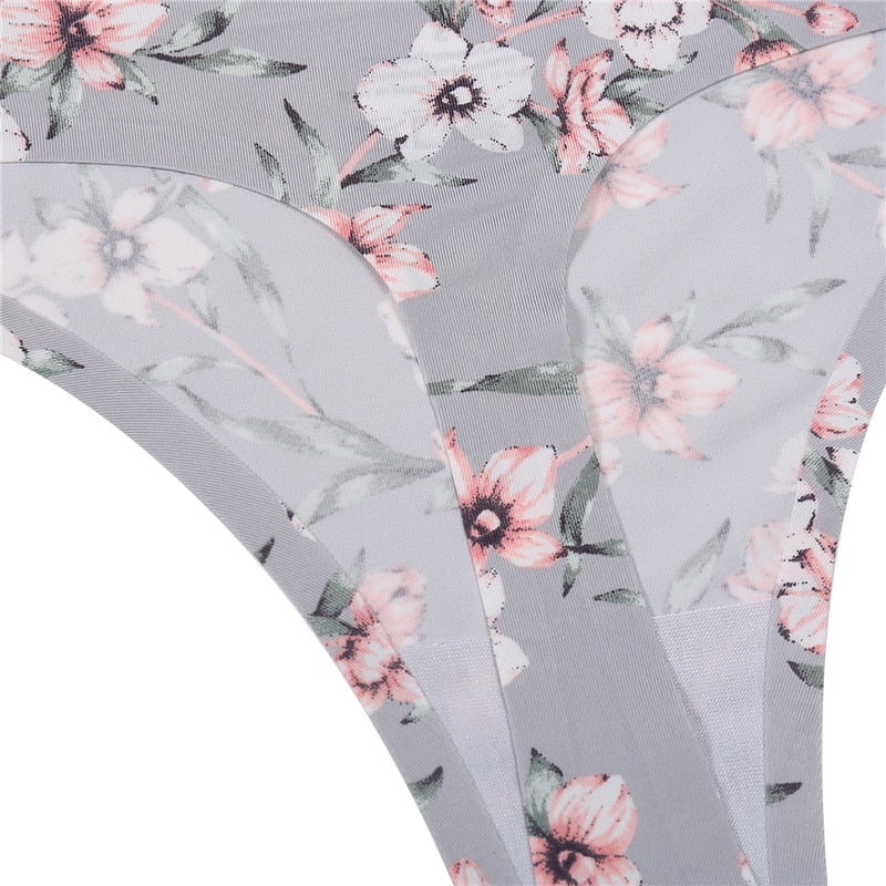 Seamless Panties Printing Floral Thongs Low Rise G-String Breathable Intimate Lingerie Briefs The Clothing Company Sydney