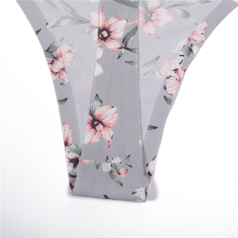 Seamless Panties Printing Floral Thongs Low Rise G-String Breathable Intimate Lingerie Briefs The Clothing Company Sydney