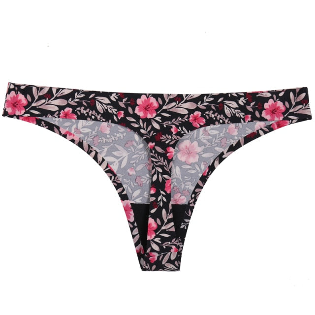 Seamless Panties Printing Floral Thongs Low Rise G-String Breathable Intimate Lingerie Briefs The Clothing Company Sydney