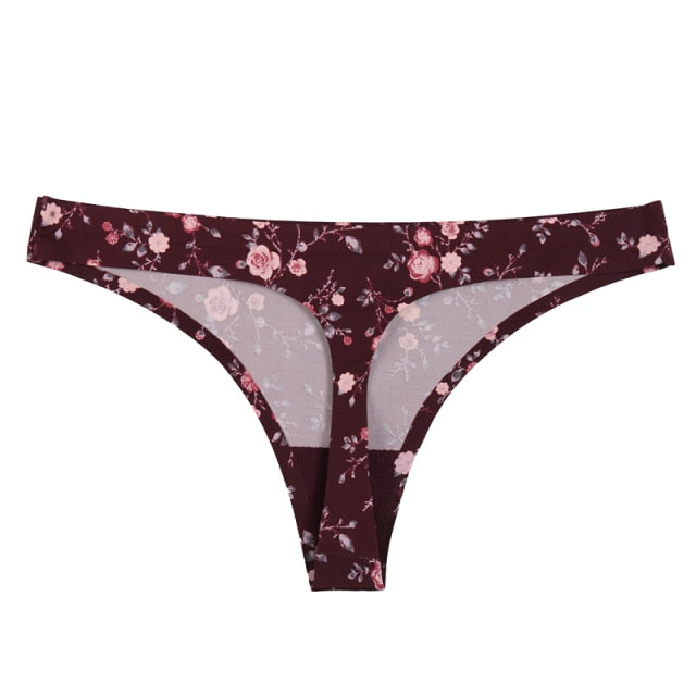 Seamless Panties Printing Floral Thongs Low Rise G-String Breathable Intimate Lingerie Briefs The Clothing Company Sydney