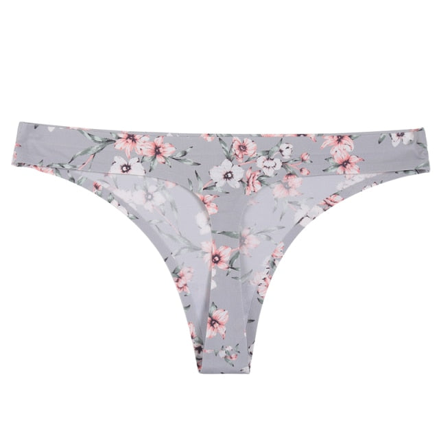 Seamless Panties Printing Floral Thongs Low Rise G-String Breathable Intimate Lingerie Briefs The Clothing Company Sydney