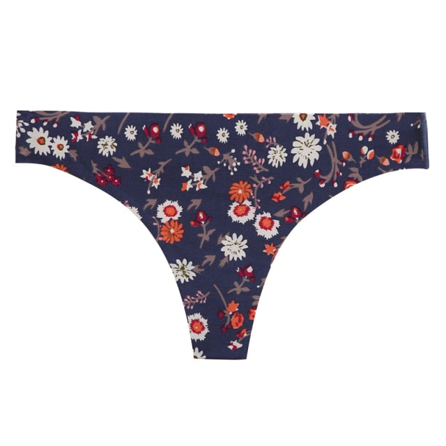 Seamless Panties Printing Floral Thongs Low Rise G-String Breathable Intimate Lingerie Briefs The Clothing Company Sydney