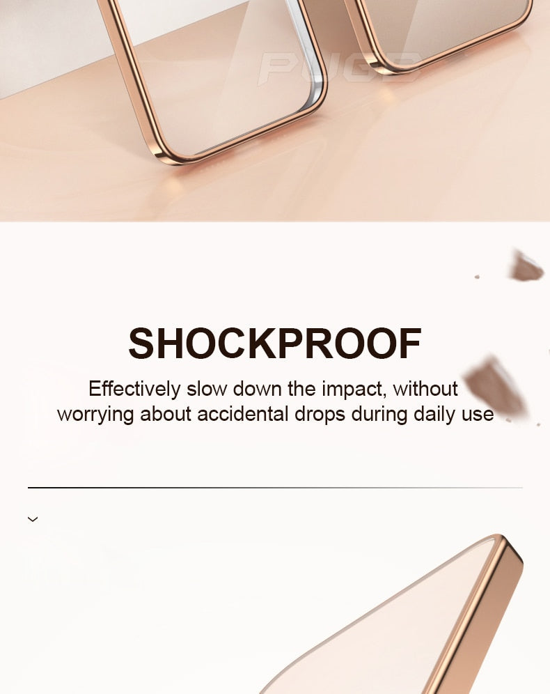 Luxury Transparent Plating Case for iPhone 13 12 11 Pro Max Mini X XS XR SE 2020 8 7 Plus Silicone Shockproof Clear Phone Cover The Clothing Company Sydney