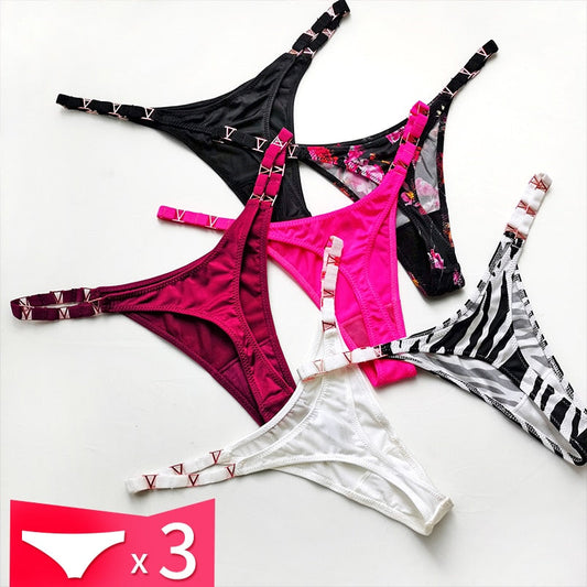 3 pack Thongs G String Metal Luxury Ice Silk Thongs Underwear Fitness Low Waist Satin Panties String Seamless Briefs The Clothing Company Sydney