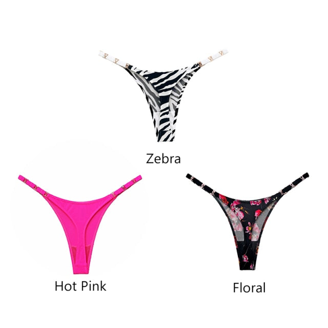 3 pack Thongs G String Metal Luxury Ice Silk Thongs Underwear Fitness Low Waist Satin Panties String Seamless Briefs The Clothing Company Sydney