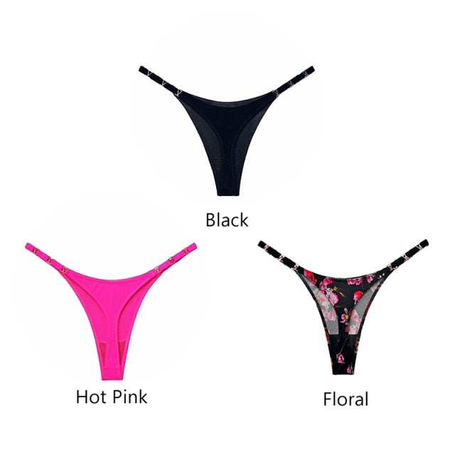 3 pack Thongs G String Metal Luxury Ice Silk Thongs Underwear Fitness Low Waist Satin Panties String Seamless Briefs The Clothing Company Sydney
