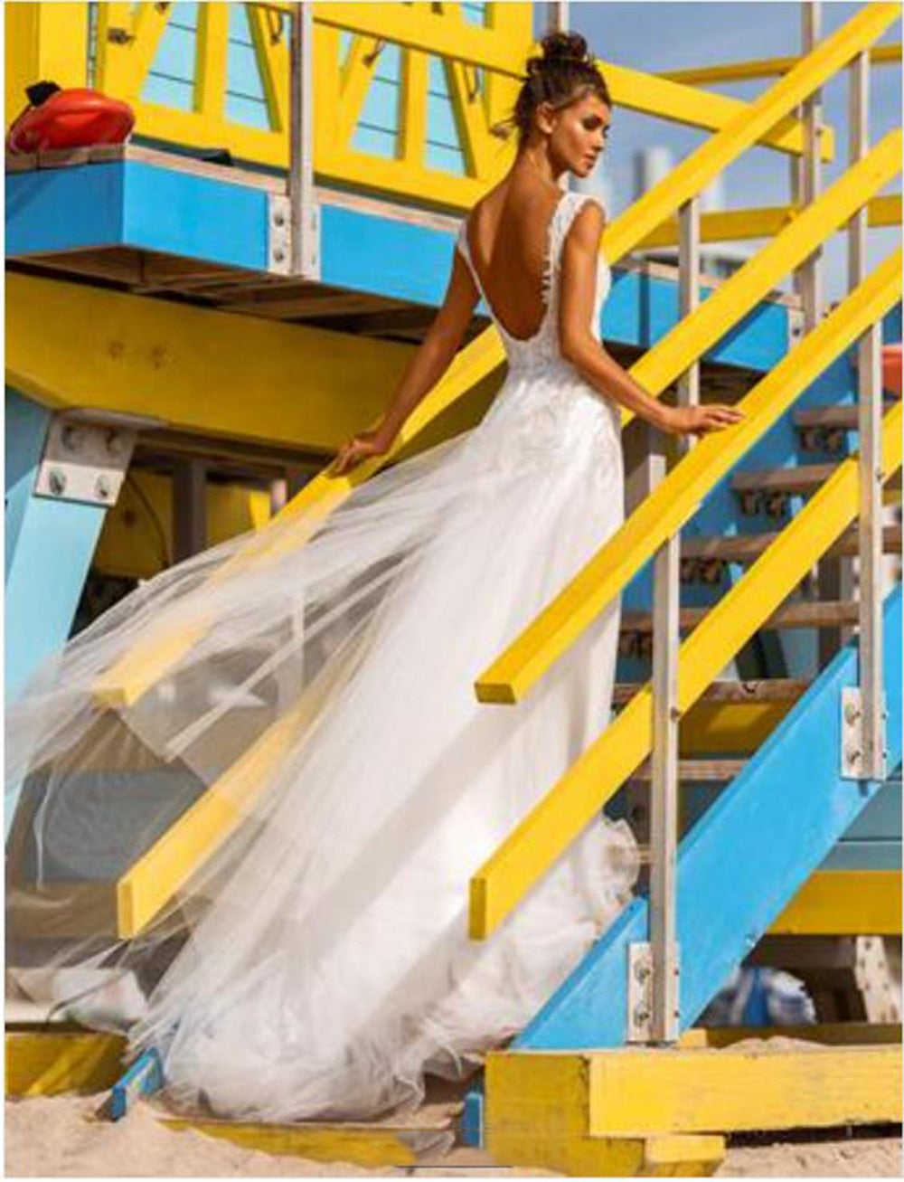 Beach Wedding Dress Simple V Neck Simple Lace Appliques Boho Bridal Dress Plus Size Backless Bridal Gowns The Clothing Company Sydney