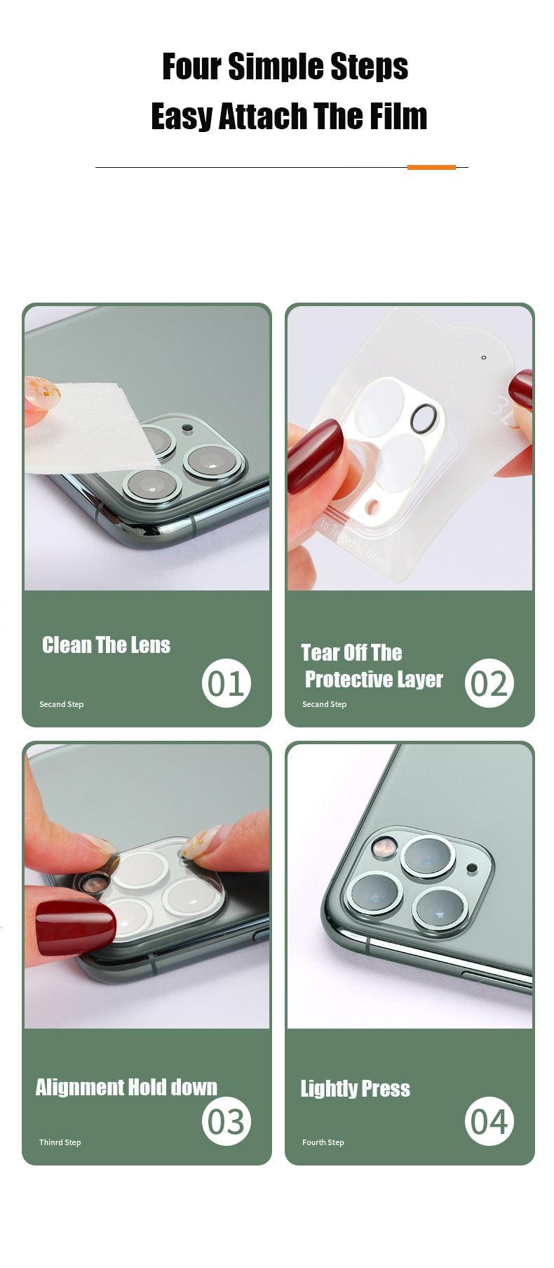 2 pack Camera Protection Tempered Glass For iPhone 11 12 13 Pro Max Full Cover Screen Protector Film cover The Clothing Company Sydney