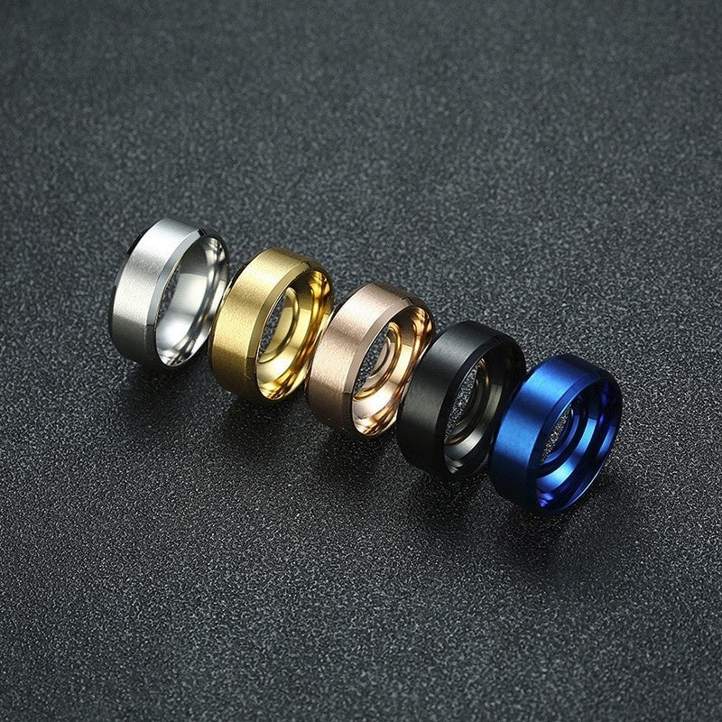 8mm Men Ladies Ring Stainless Steel Wedding Jewellery The Clothing Company Sydney