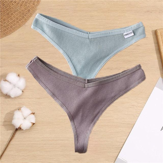 2 Pack Cotton Mix G-string Thong Sexy Underwear V Waist Panties Underpants Intimates Lingerie Briefs The Clothing Company Sydney