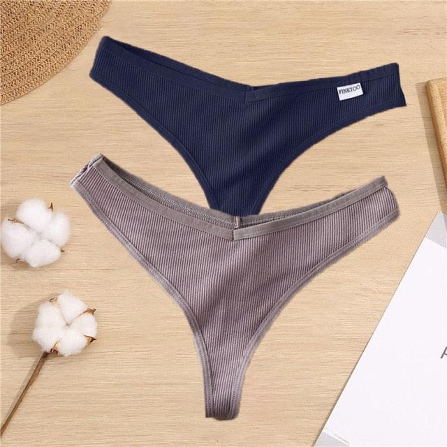 2 Pack Cotton Mix G-string Thong Sexy Underwear V Waist Panties Underpants Intimates Lingerie Briefs The Clothing Company Sydney
