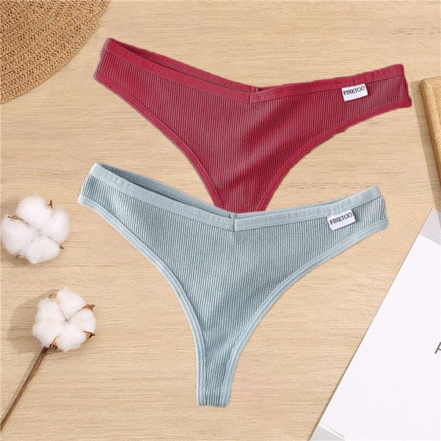 2 Pack Cotton Mix G-string Thong Sexy Underwear V Waist Panties Underpants Intimates Lingerie Briefs The Clothing Company Sydney