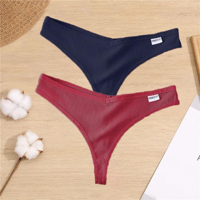 2 Pack Cotton Mix G-string Thong Sexy Underwear V Waist Panties Underpants Intimates Lingerie Briefs The Clothing Company Sydney