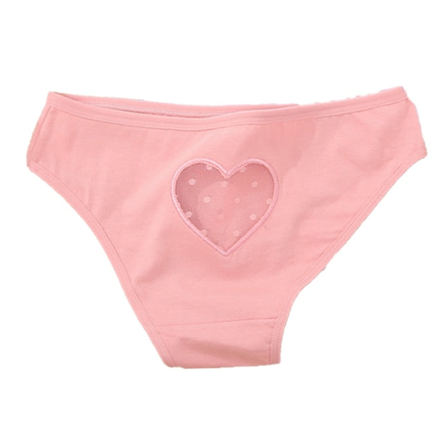 Hollow Out Heart Panties Low-Waist Underpants Comfortable Cotton Mix Briefs Underwear Lingerie The Clothing Company Sydney