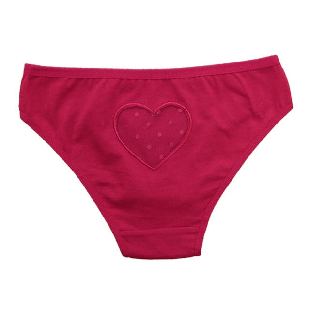 Hollow Out Heart Panties Low-Waist Underpants Comfortable Cotton Mix Briefs Underwear Lingerie The Clothing Company Sydney