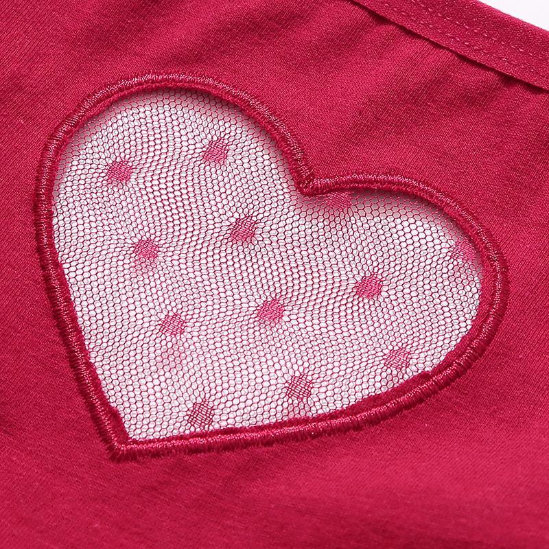 2 Pack Cotton Mix Panties Heart Hollow Out Briefs Sexy Low-Waist Underpants Comfortable Seamless Underwear The Clothing Company Sydney