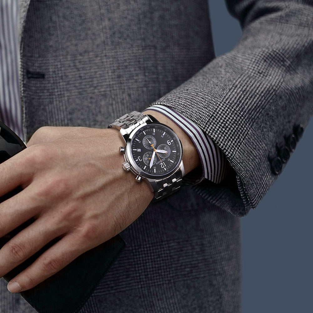 CADISEN New Mens Sports Quartz Watches Swiss ISA Cal.8171 movement Top Brand Sapphire Waterproof Chronograph Luxury Reloj Hombre The Clothing Company Sydney